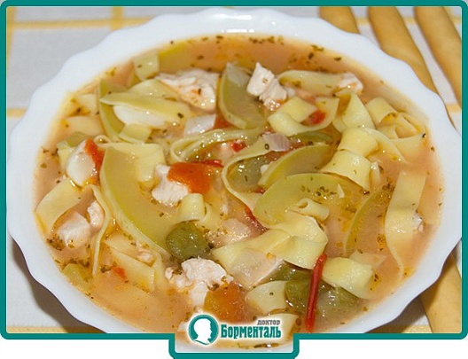 Диетическая карточка «Куриный суп по-французски» участников 3-го сезона специального проекта «Я худею!» телеканала НТВ Диетическая карточка «Куриный суп по-французски» участников 3-го сезона специального проекта «Я худею!» телеканала НТВ