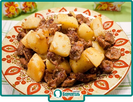 Диетическая карточка «Жаркое из куриных желудков» участников 3-го сезона специального проекта «Я худею!» телеканала НТВ Диетическая карточка «Жаркое из куриных желудков» участников 3-го сезона специального проекта «Я худею!» телеканала НТВ